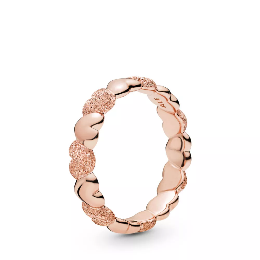 pandora rose sormus matte brilliance hearts