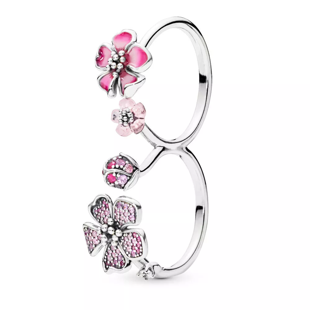 pandora sormus peach blossom flowers