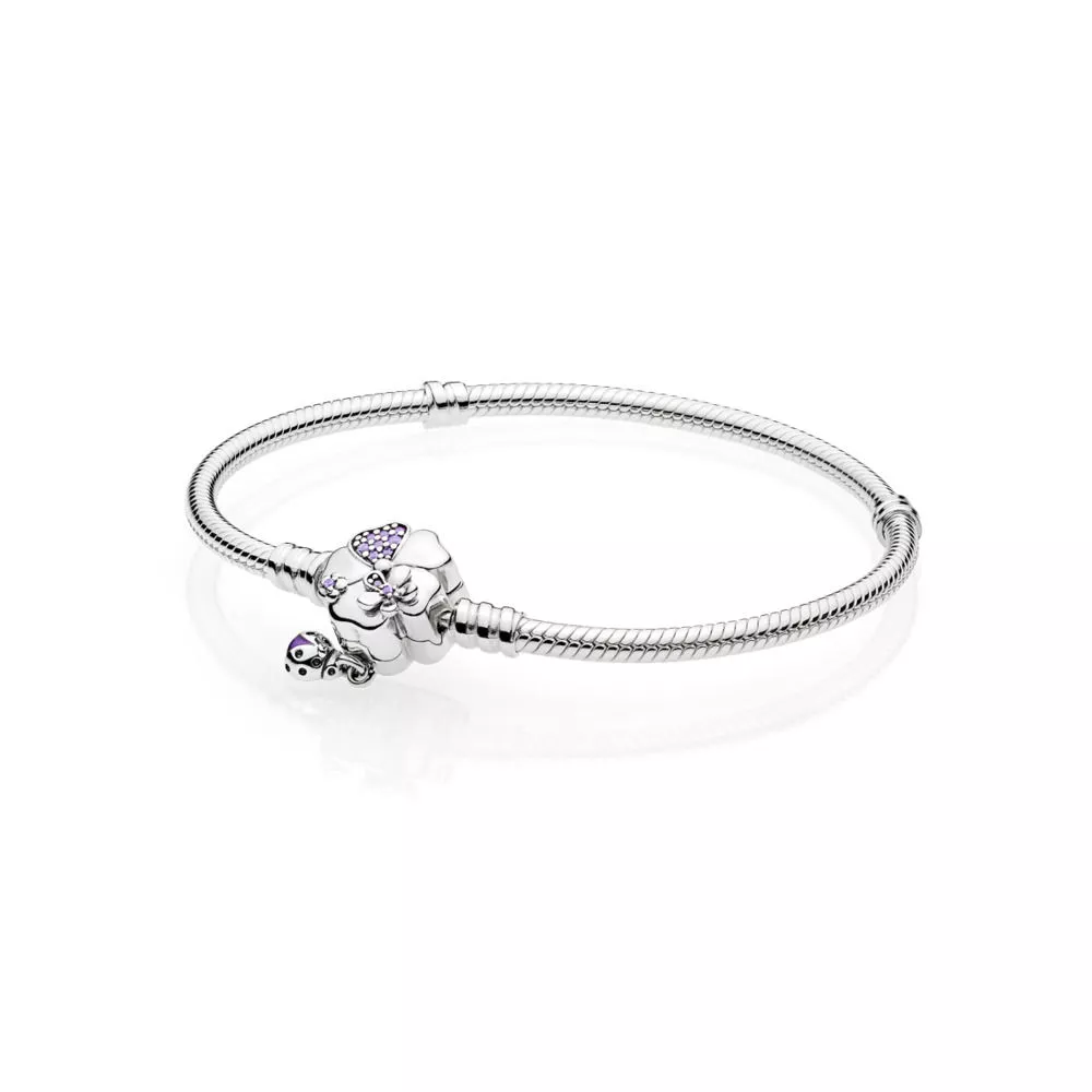 moments silver bracelet wildflower meadow clasp 597124nlc rannekorut pandora
