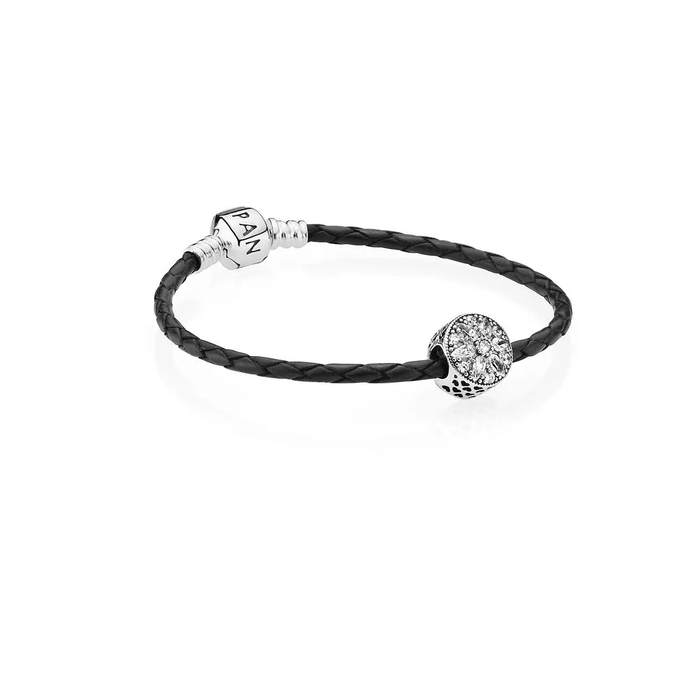 pandora lumihiutale nahkarannekkeet r900163