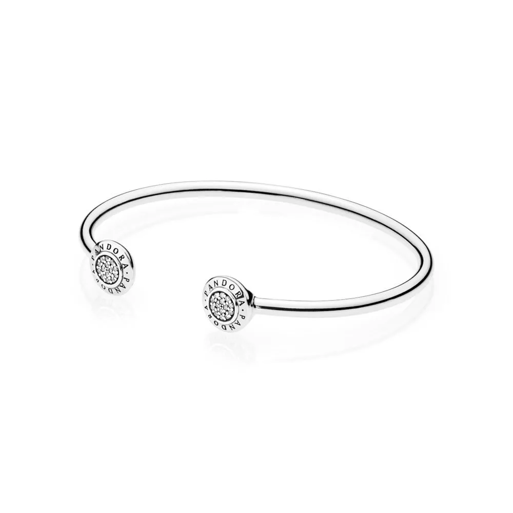 pandora signature open bangle 590528cz rannekorut pandora