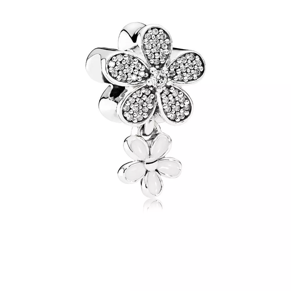 dazzling daisy duo pendant charm 792098cz helat pandora