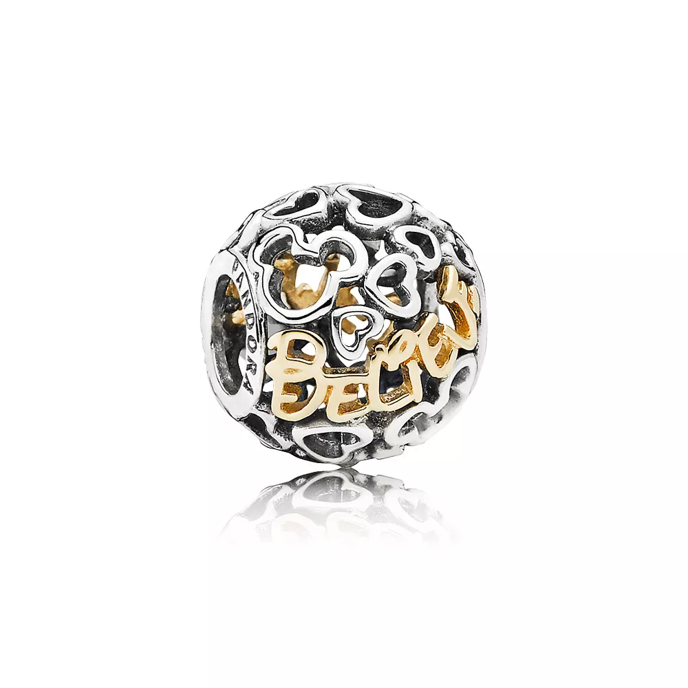 disney believe silver charm with 14k 791436 helat pandora