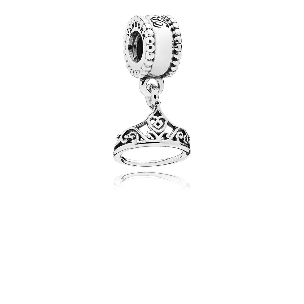 disney belle tiara silver dangle 791568 helat pandora
