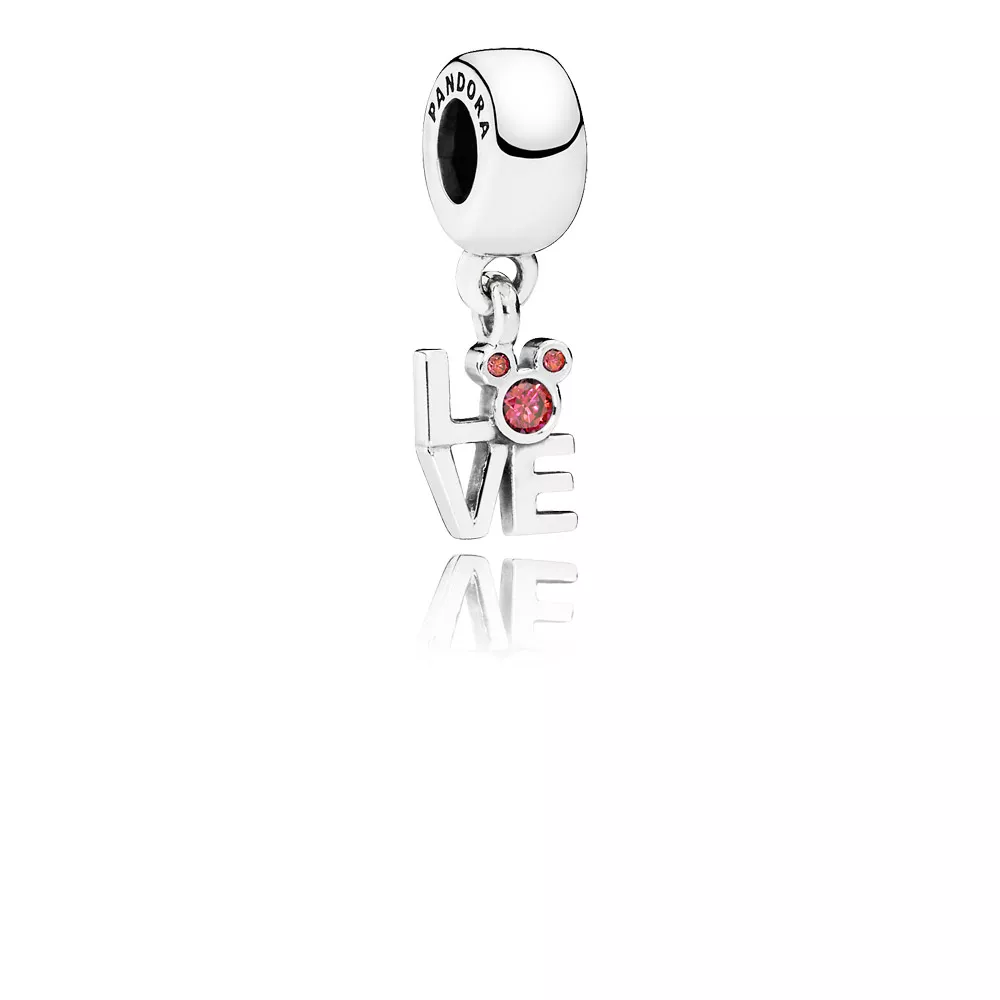 disney mickey love silver dangle 791448czr helat pandora
