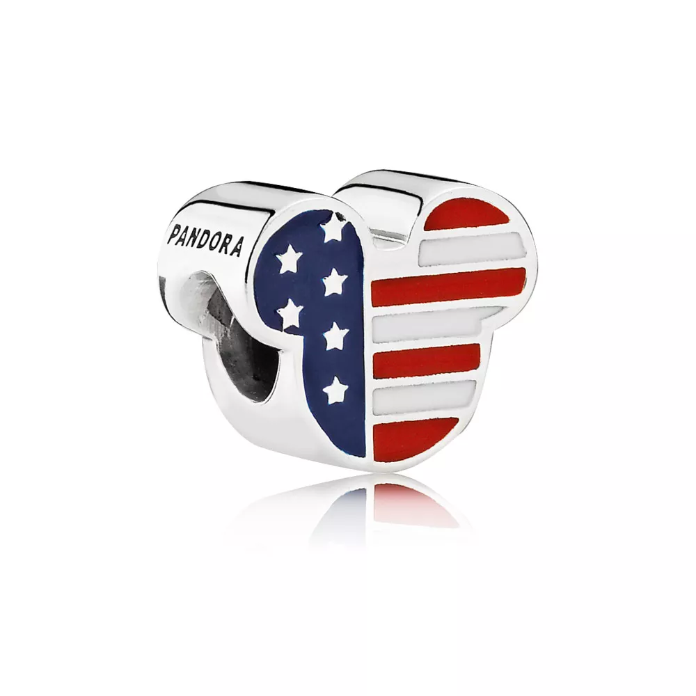 disney mickey usa silver charm 791585enmx helat pandora