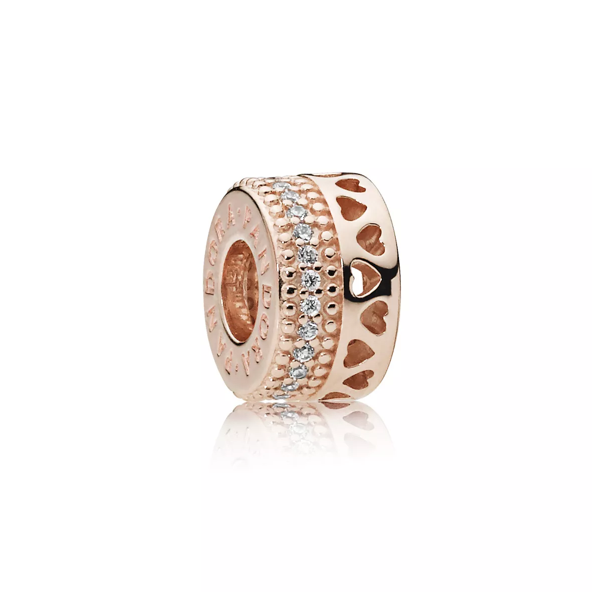 hearts pandora rose spacer 787415cz helat pandora