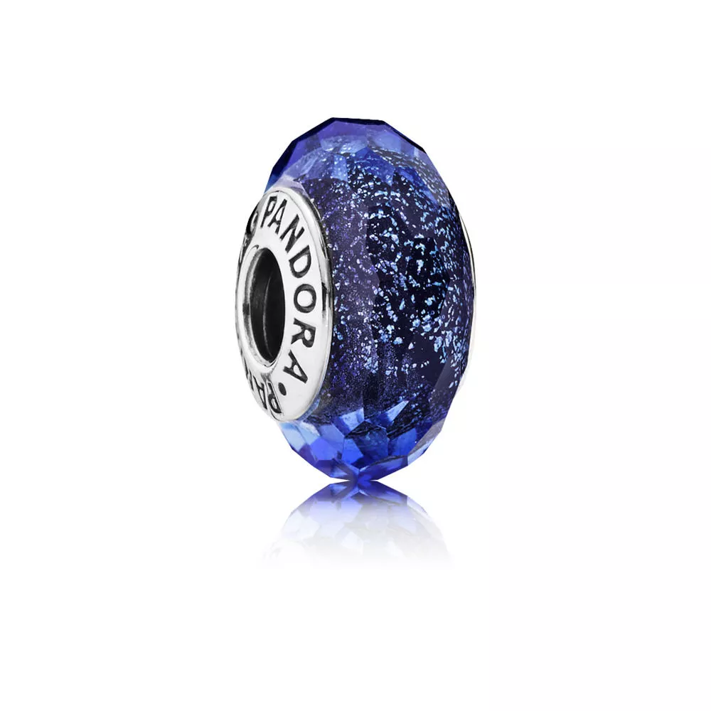 iridescent blue faceted glass 791646 helat pandora