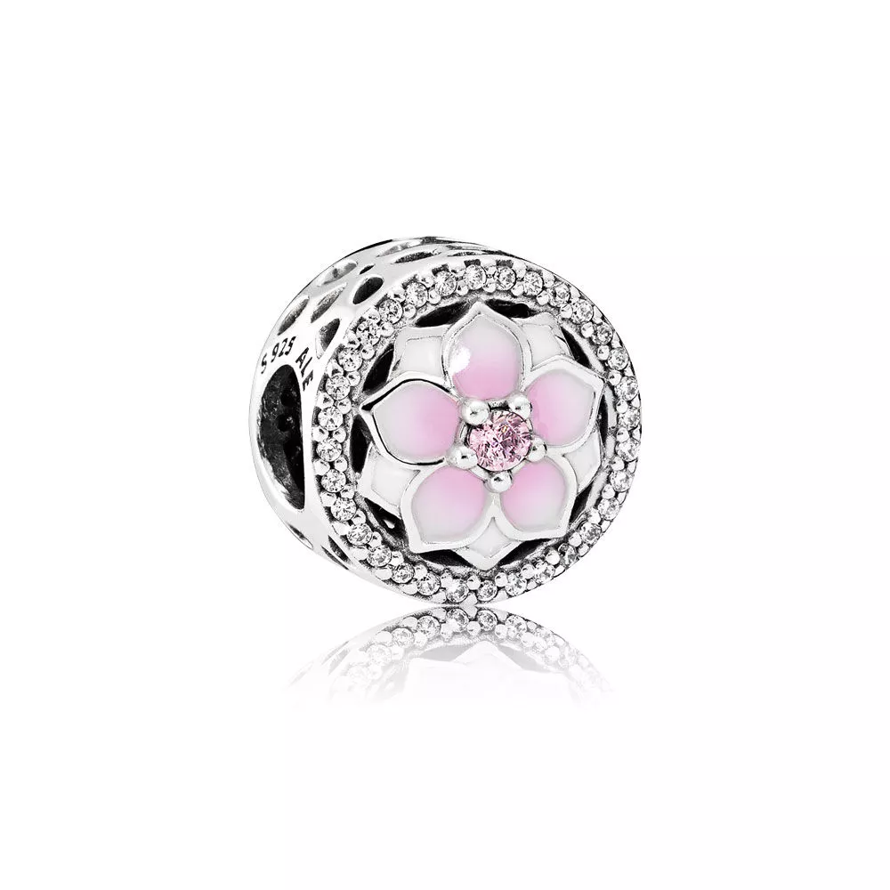 magnolia bloom charm 792085pcz helat pandora
