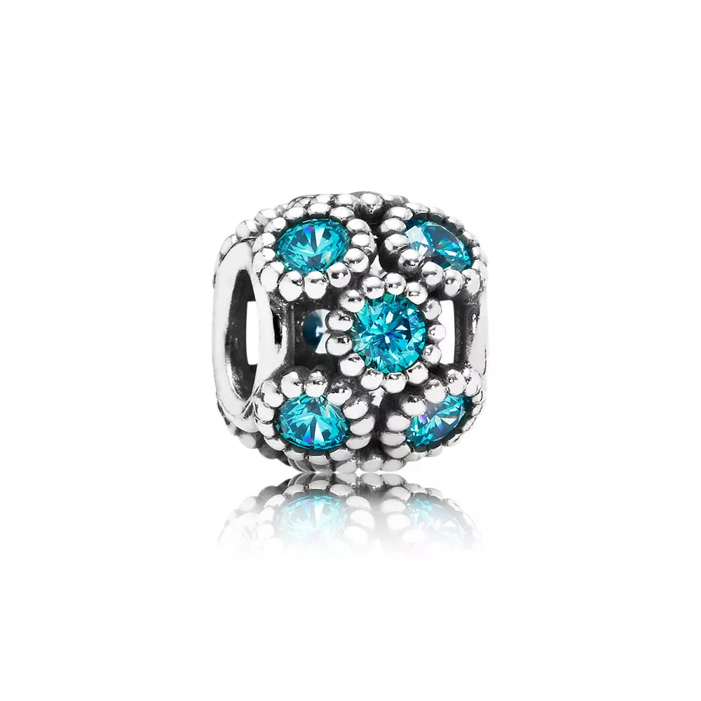 pandora hela teal openwork kuohuviini ympyrät