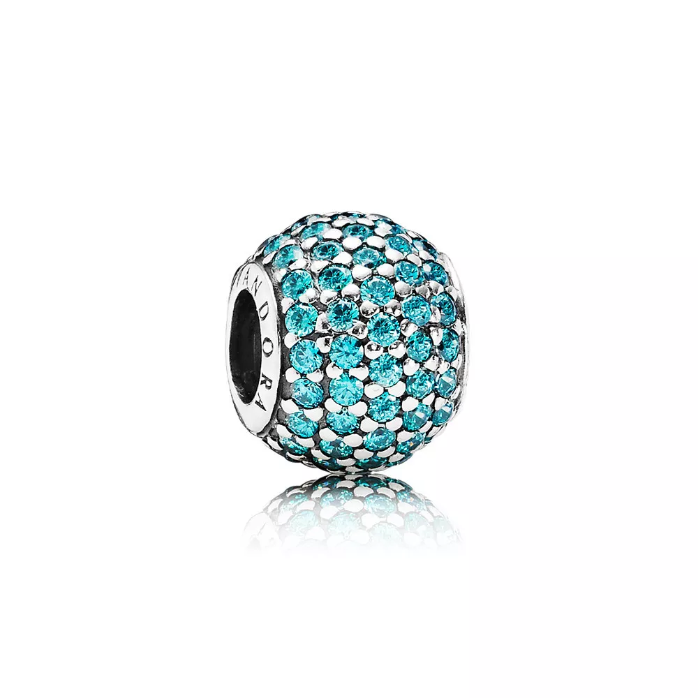 pandora hela teal pavé ball