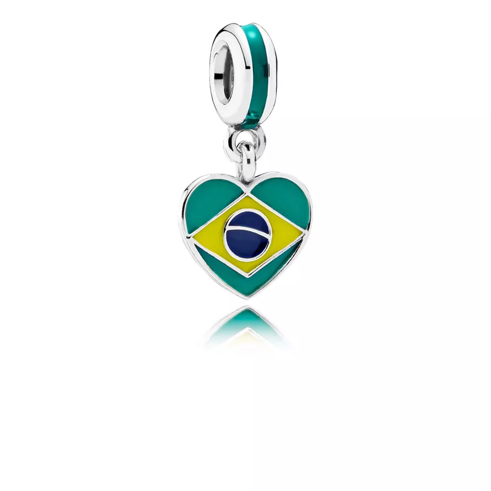 pandora riipushela brasilian sydän lippu