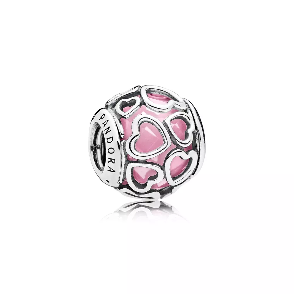 pink encased in love charm 792036pcz helat pandora