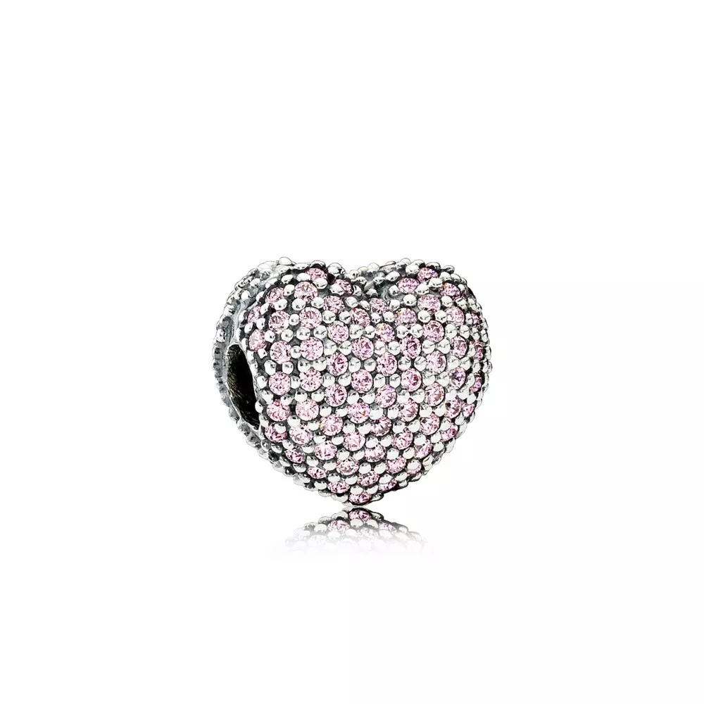 pink pavé open my heart clip 791427pcz helat pandora
