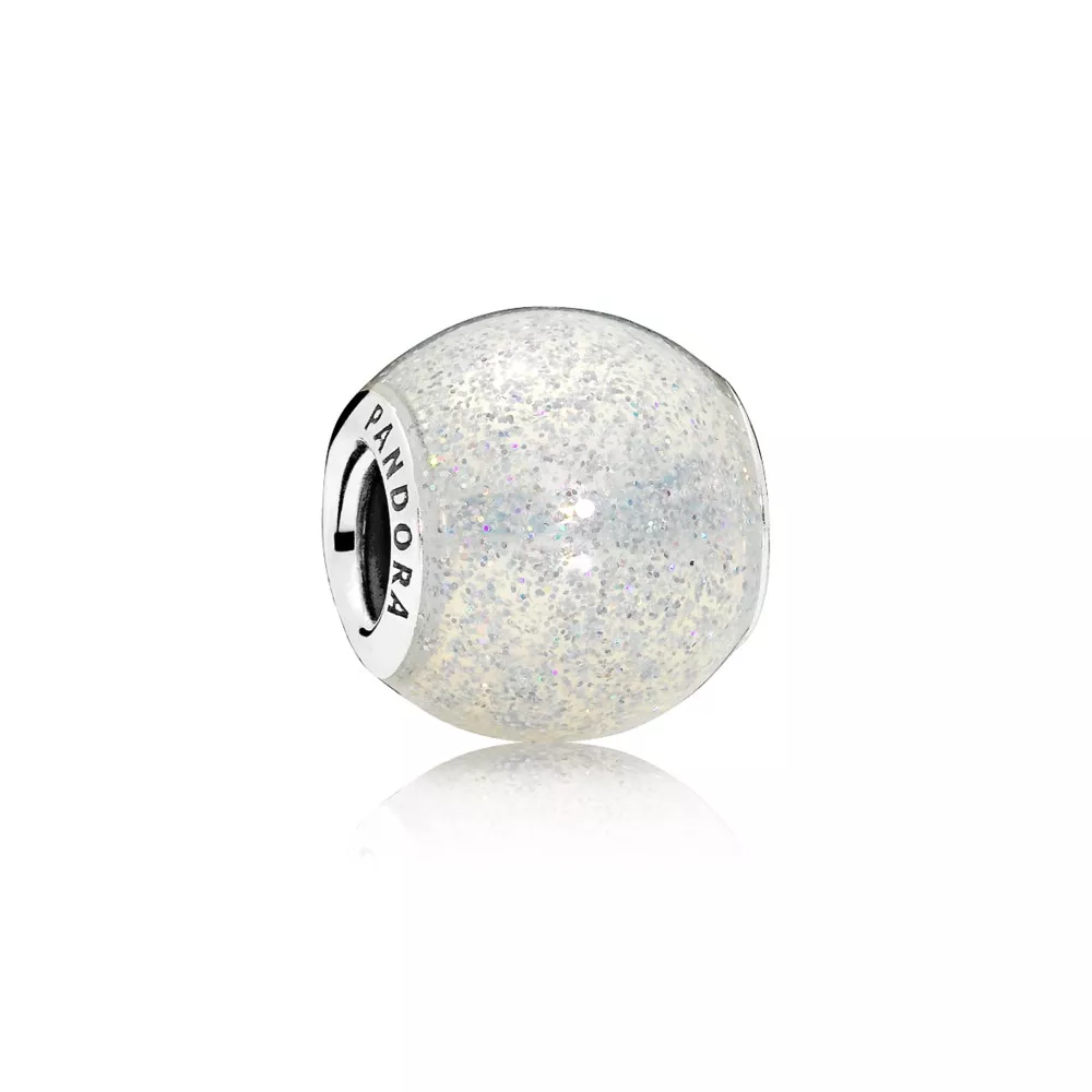 silvery glitter ball 796327en144 helat pandora