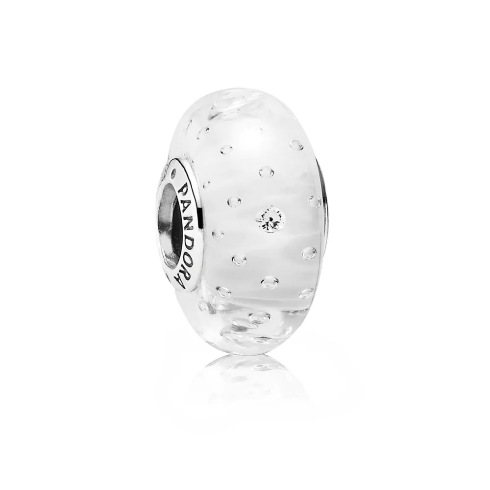 white fizzle glass 791617cz helat pandora