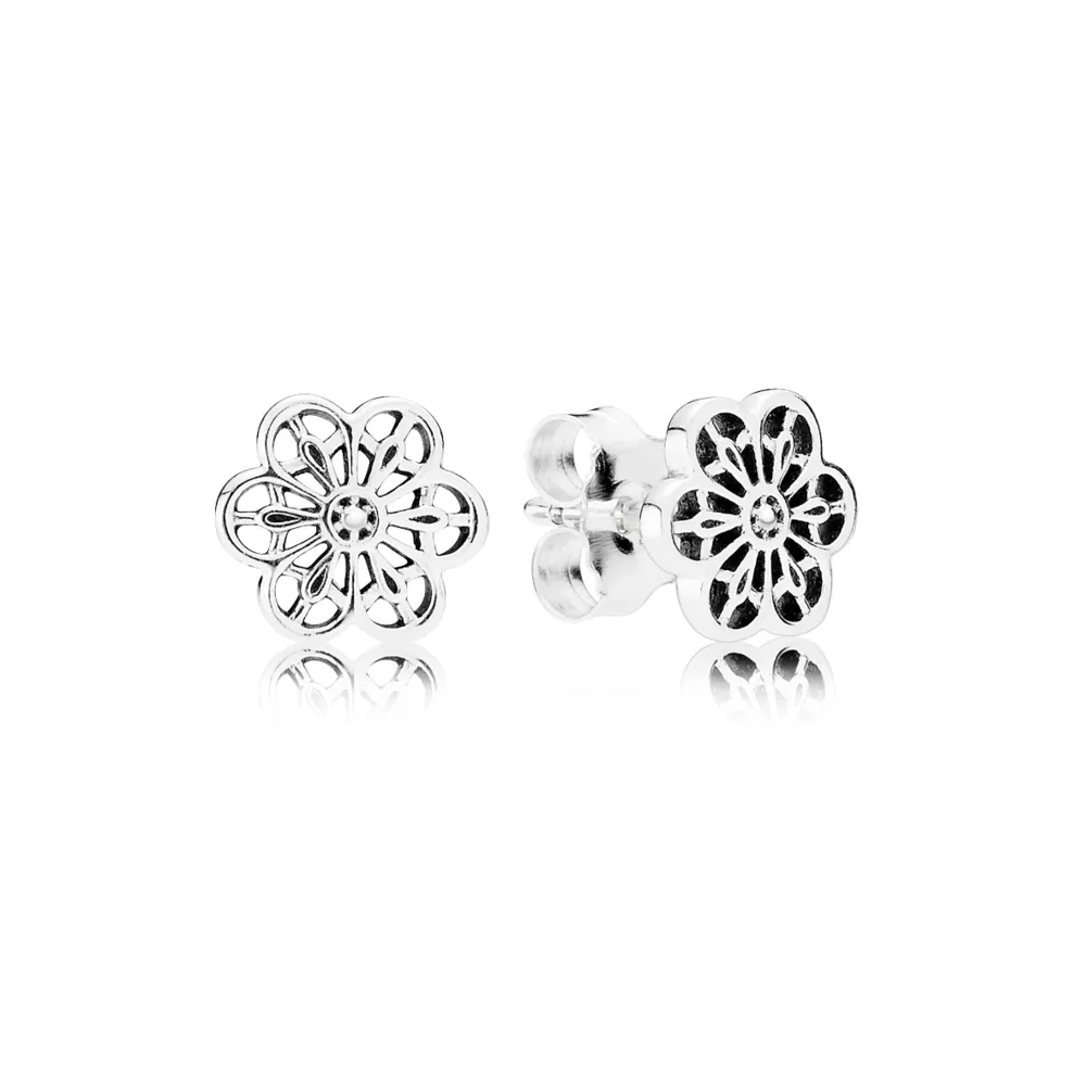 pandora nappikorvakorut kukka daisy pitsi