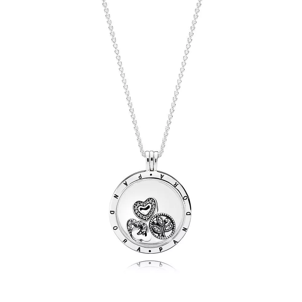 pandora floating locket kelluva medaljonki ja rakkaus ja perhe