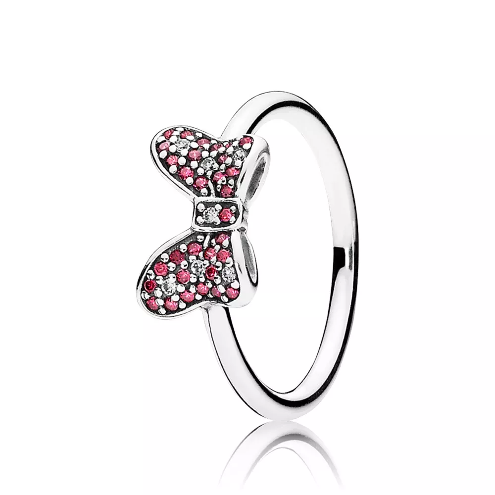 disney minnie bow silver ring 190956czr sormukset pandora