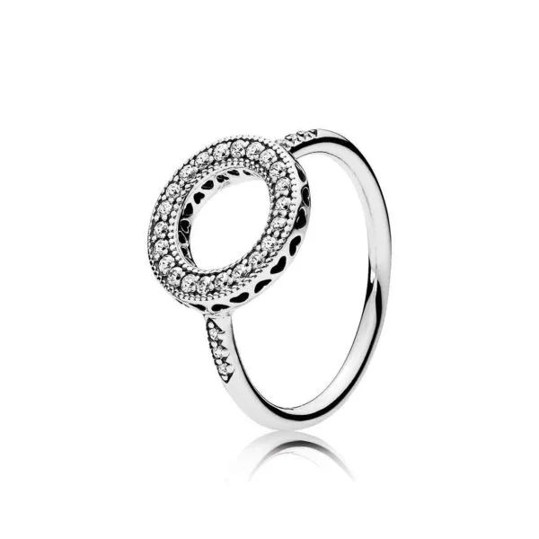 (kuva) Hearts of PANDORA Halo Ring - 191039CZ - Sormukset | PANDORA