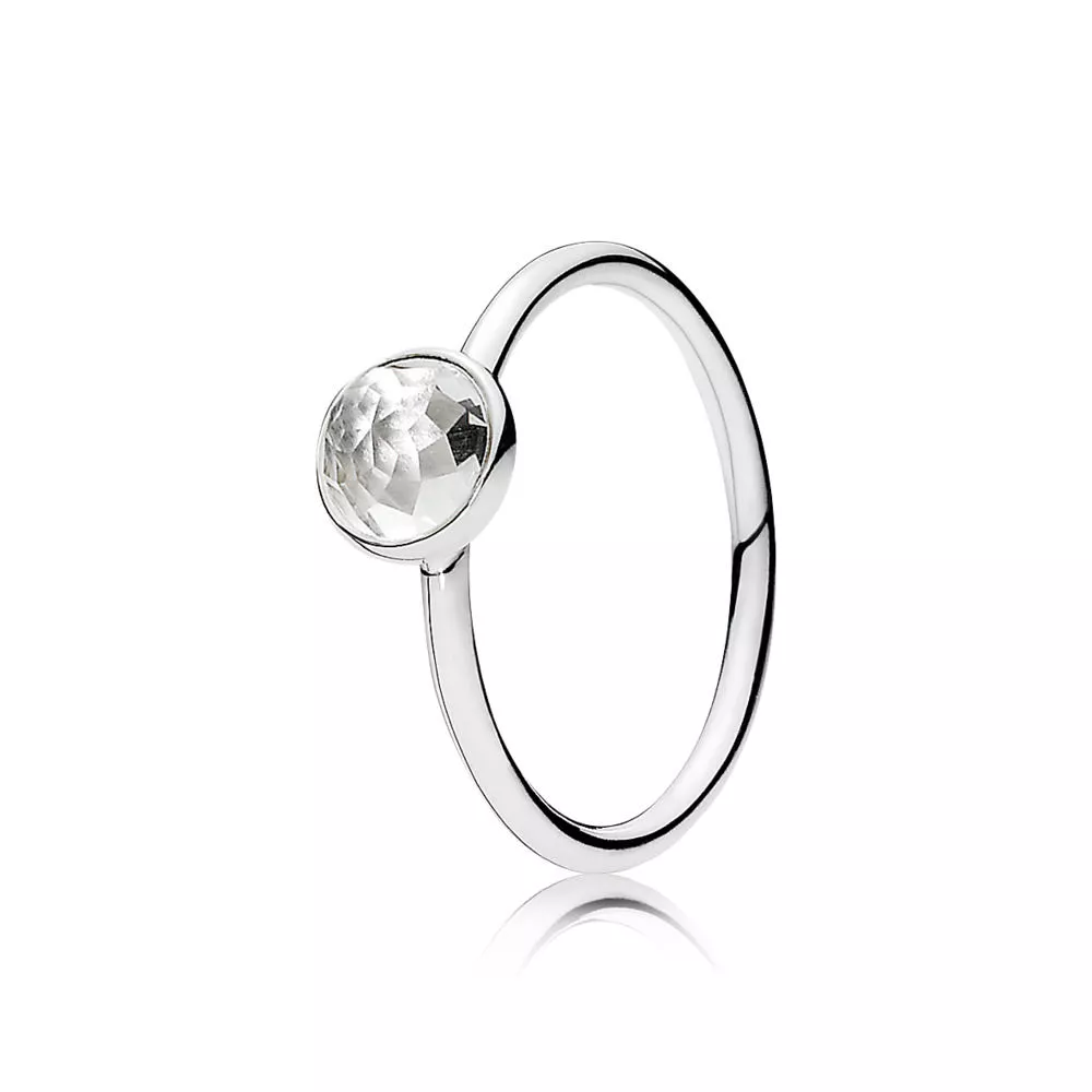 pandora sormus huhtikuun droplet birthstone