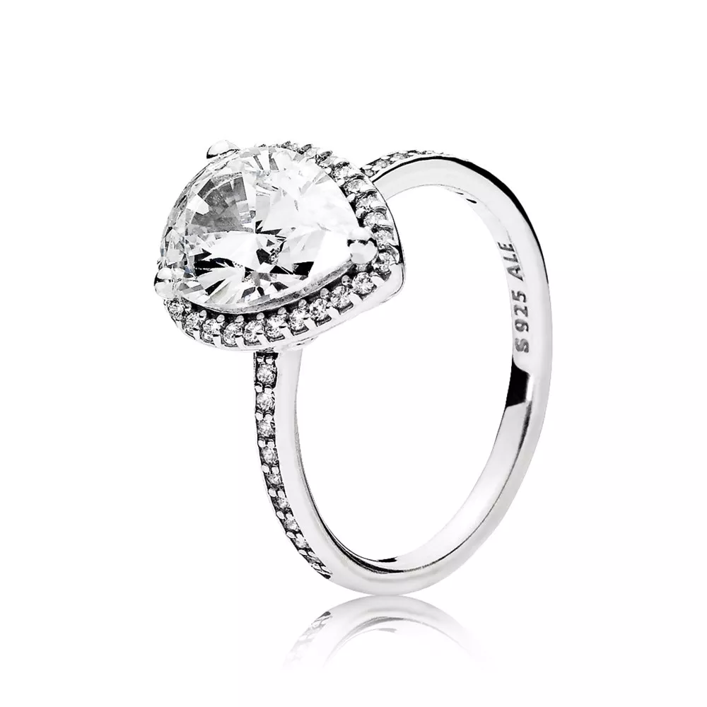 radiant teardrop ring 196251cz sormukset pandora
