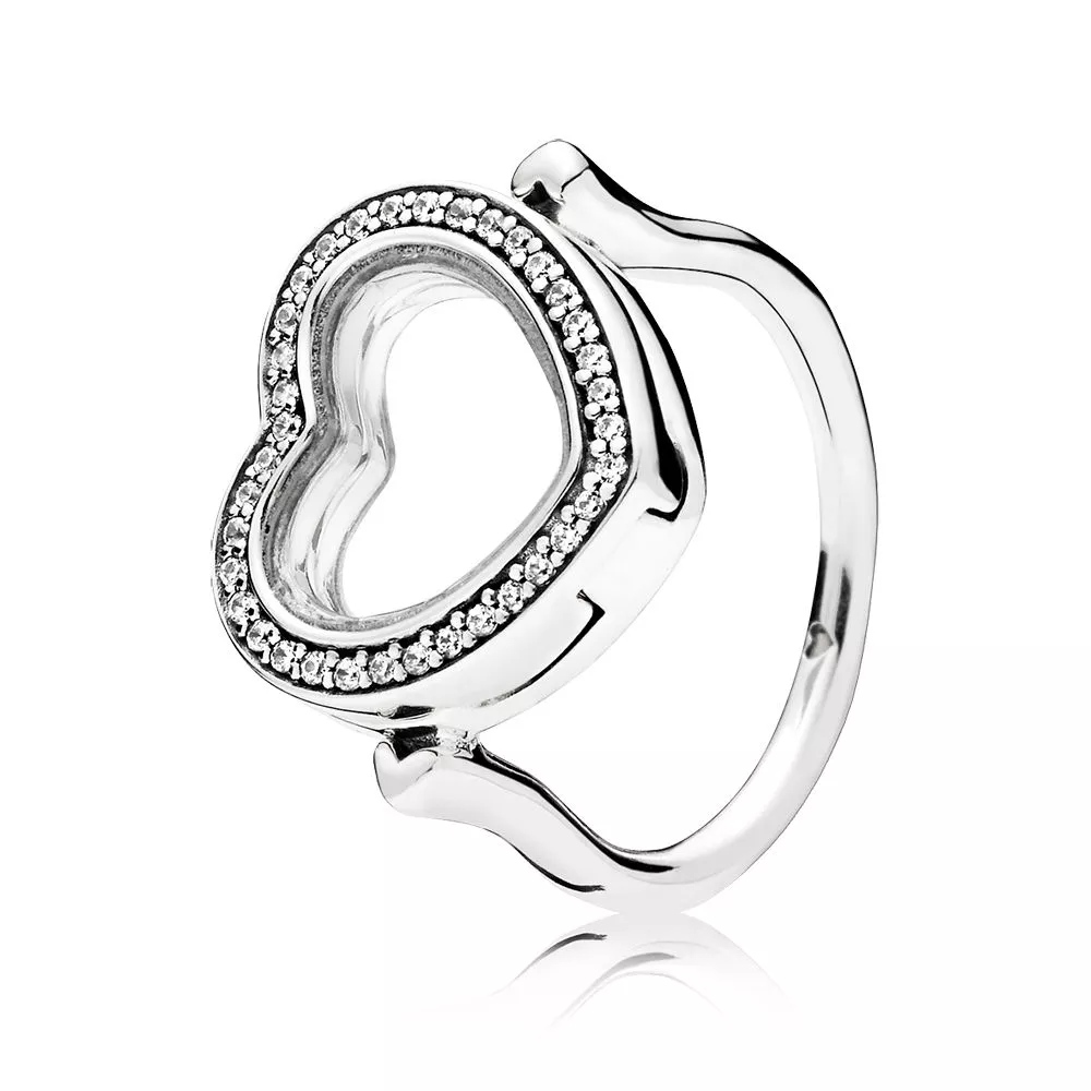 sparkling pandora floating heart locket 197252cz sormukset pandora