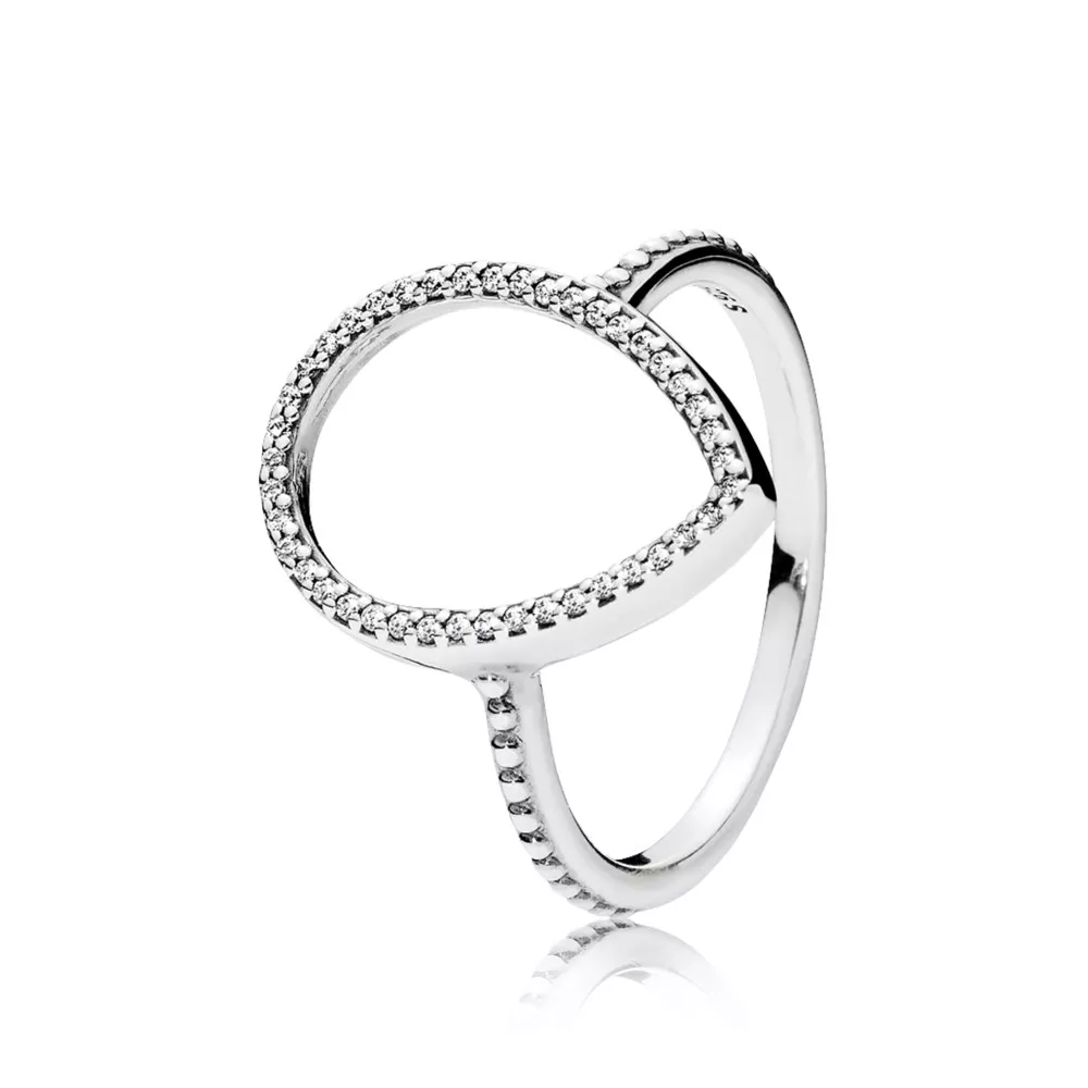 teardrop silhouette ring 196253cz sormukset pandora